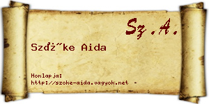 Szőke Aida névjegykártya